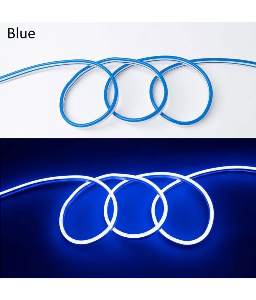Blue 12V cuttable LED neon light strip by Charkee, flexible night light for cars, 50 watt car fancy lighting ambiance.