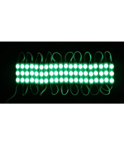 Green Charkee 3-LED strip night lights, waterproof 12V 5730 LED SMD pack of 20, ideal for night illumination and decor.