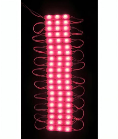 Pink Charkee 3LED waterproof night light strip with 12V 5730 LED SMD, pack of 20, ideal for ambient lighting and decor.