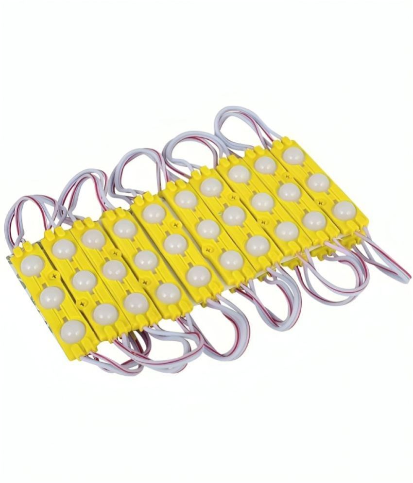 Yellow Charkee 3LED waterproof 12V night light strip with 5730 LED SMD, pack of 20, ideal for ambient lighting.