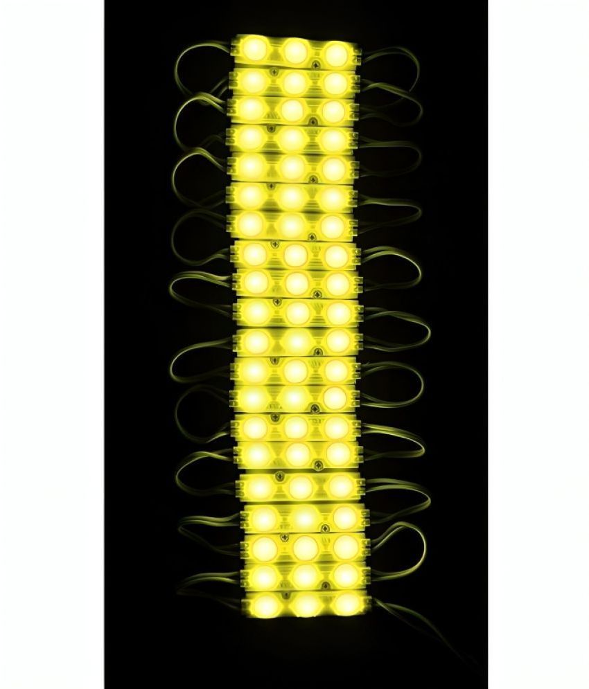 Yellow Charkee 3LED waterproof night light strip, 12V 5730 LED SMD, pack of 20, ideal for indoor or outdoor lighting.