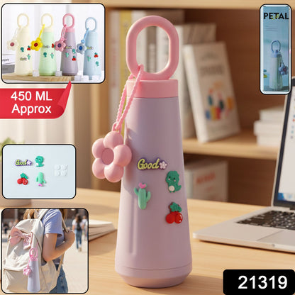 450 Ml Approx Cute Portable Water Bottle (1 Pc)