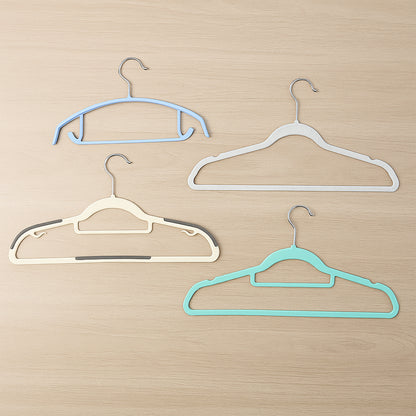 Wukusy premium mix design non-slip clothes hanger showing multiple colorful hangers with textured non-slip surface for clothing.