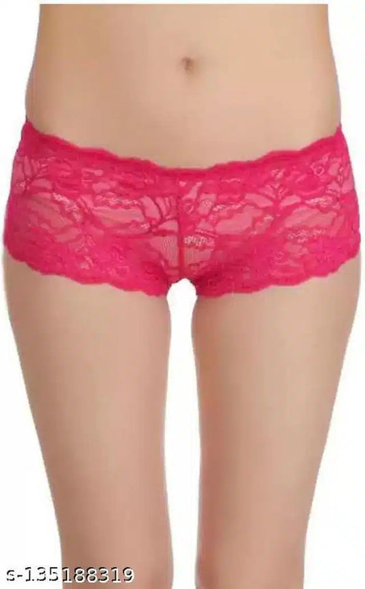 Net Briefs for Women (Pink, 4XL)