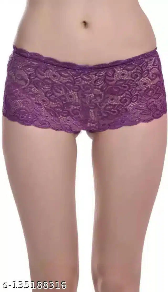 Net Briefs for Women (Purple, XXXL)