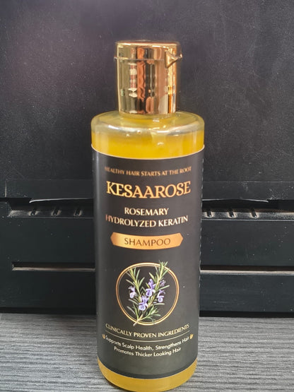 Drpshippr Rosemary Hydrolyzed Keratin Shampoo bottle, 8 fl oz, in a white and green packaging for hair repair and strengthening.