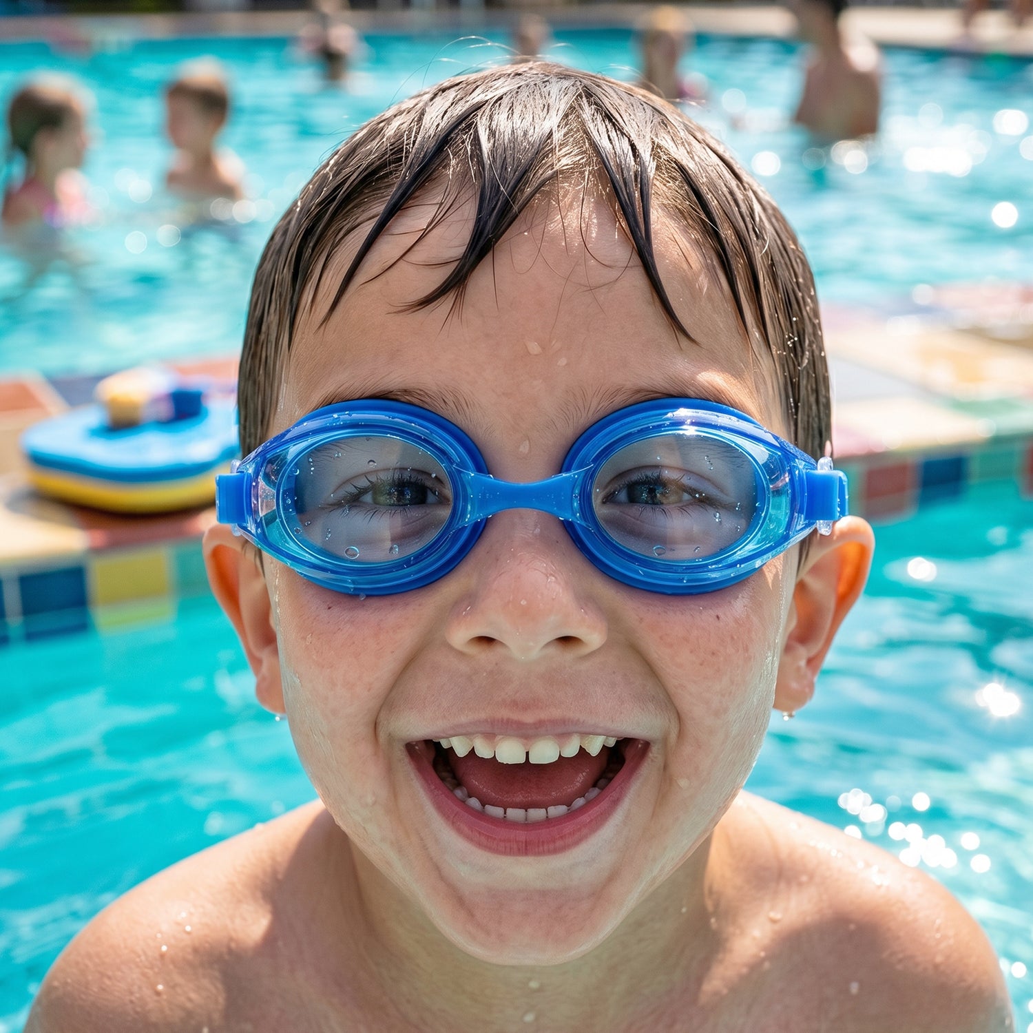 Kids Premium Swimming Goggles With Crystal Clear Lens And Secure Fit  1 Pc
