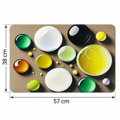 Wukusy bubble print decorative floor mat for indoor home entrance, 57 x 38 cm