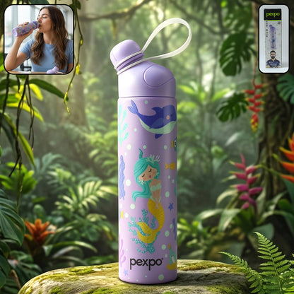 Pexpo Pico Art Printed Hot  Cold Insulated Stainless Steel Water Bottle 500 Ml