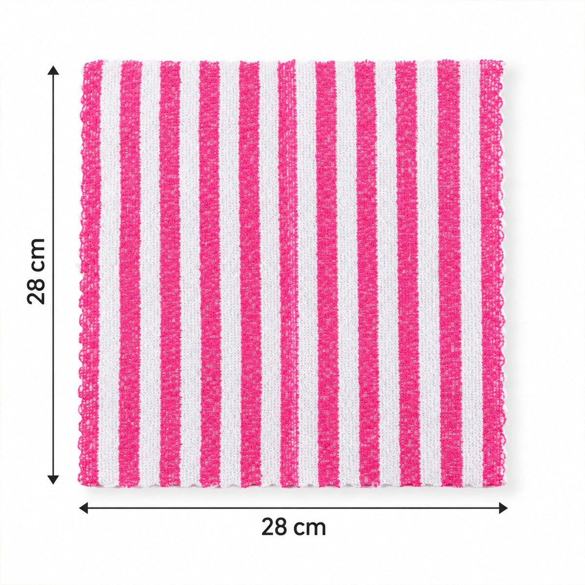 Set of five Wukusy striped microfiber kitchen cleaning cloths, 28x28 cm, ideal for quick and effective home cleaning.