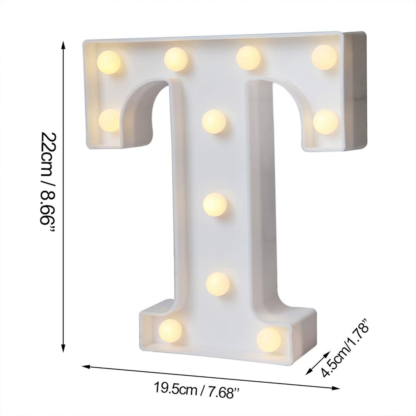 Decorative Led Marquee Alphabet Letter Light T (1 Pc)