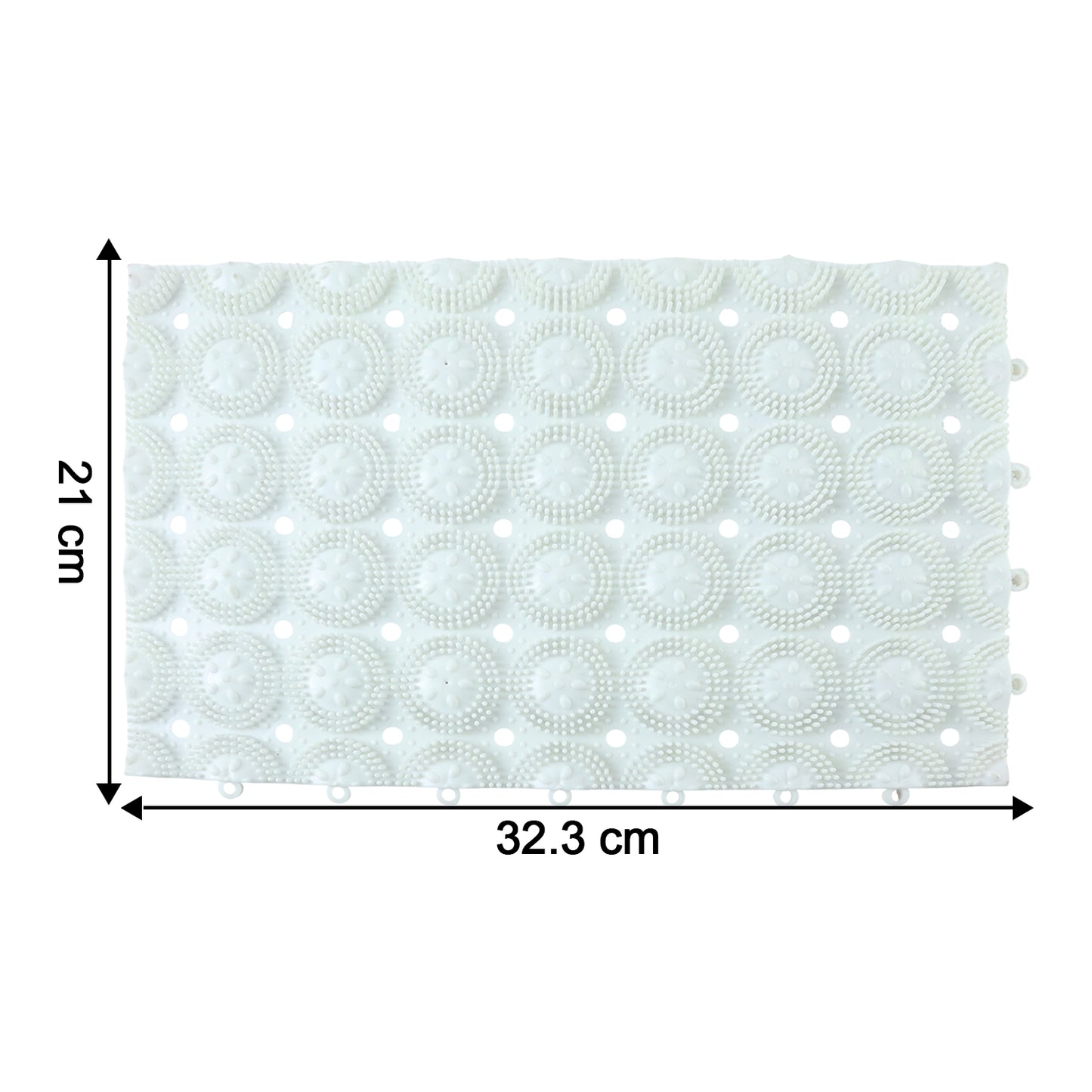 Anti-slip Bathroom Massage Mat With Suction Cups (33  21 Cm  4 Pc)