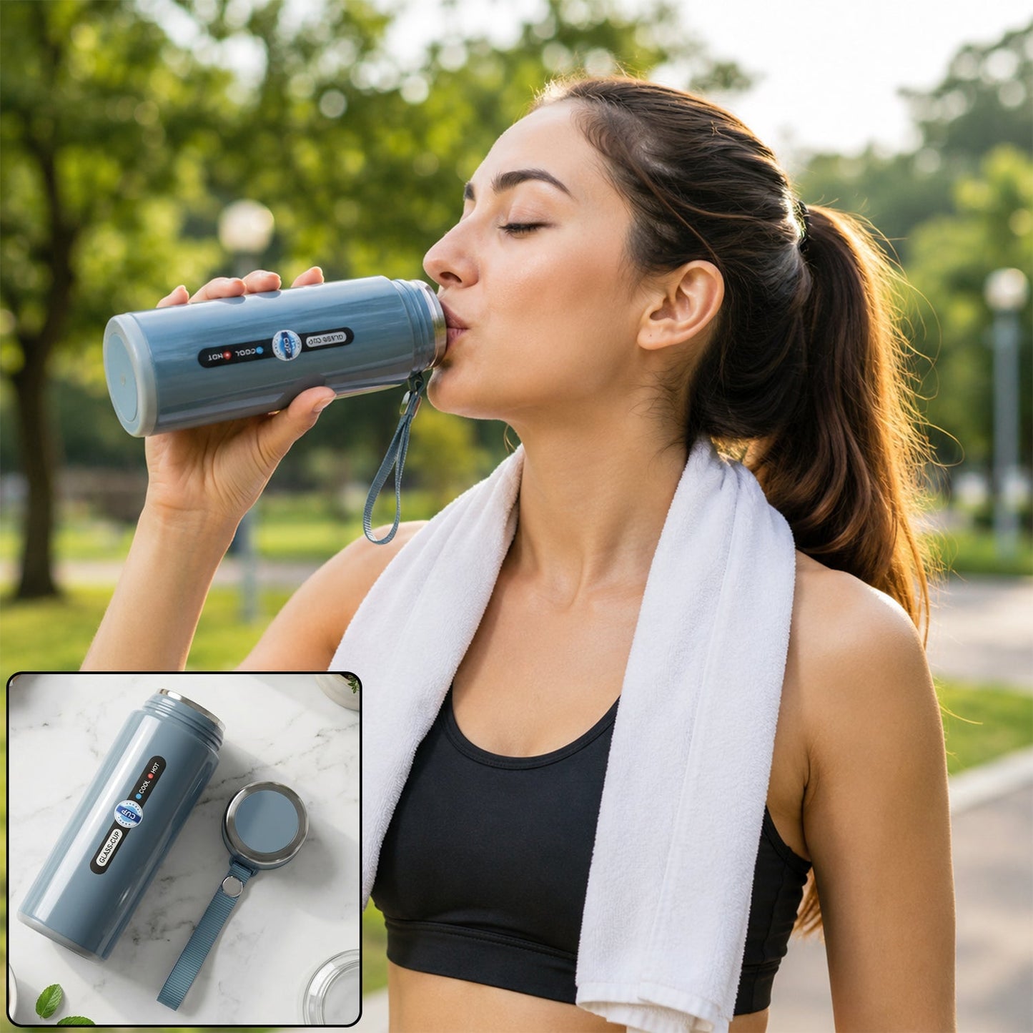 Stainless Steel Vacuum Insulated Water Bottle For Office Travel  Everyday Use