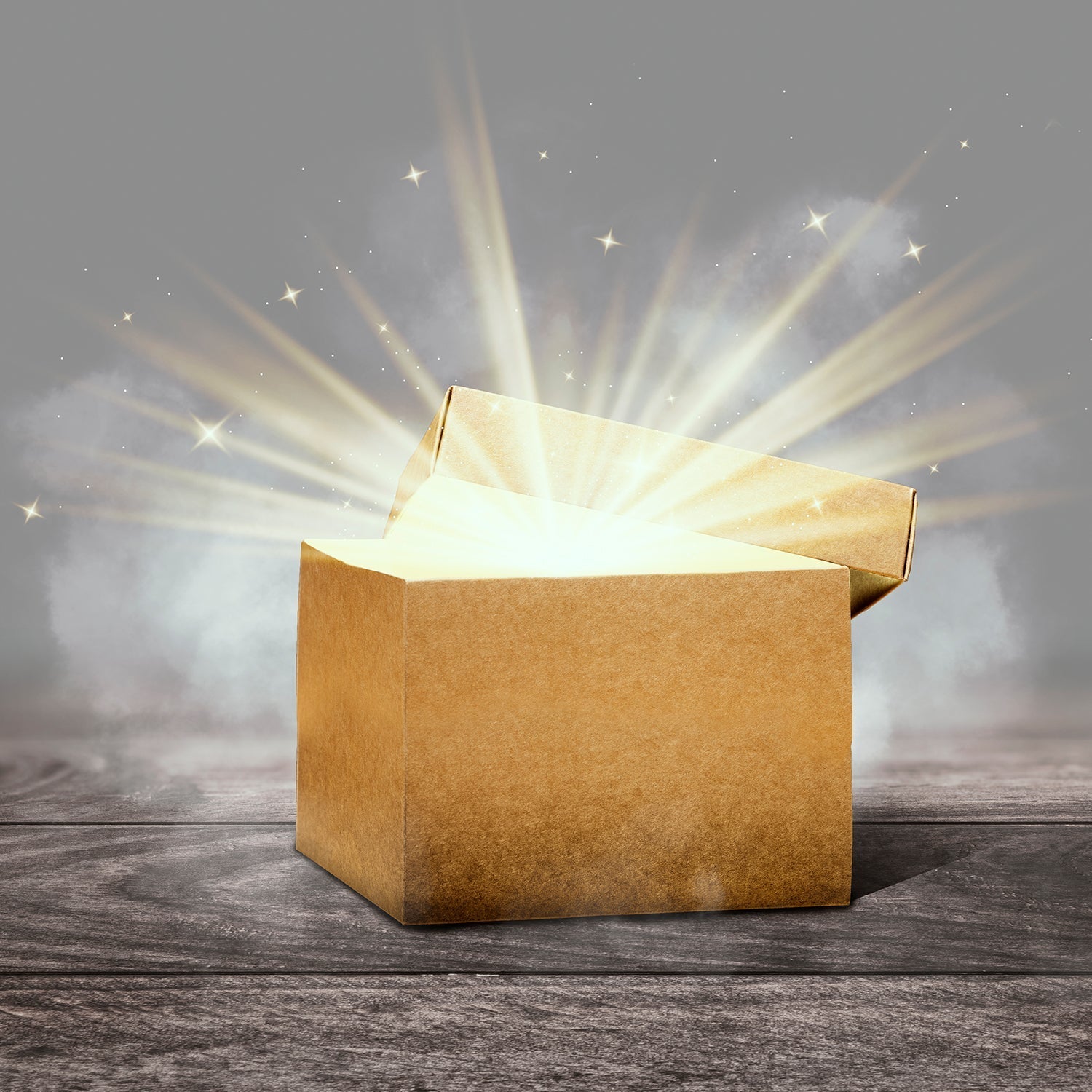 Wukusy Deodap Lucky Box Premium product with assorted items, featuring vibrant packaging and diverse contents inside.