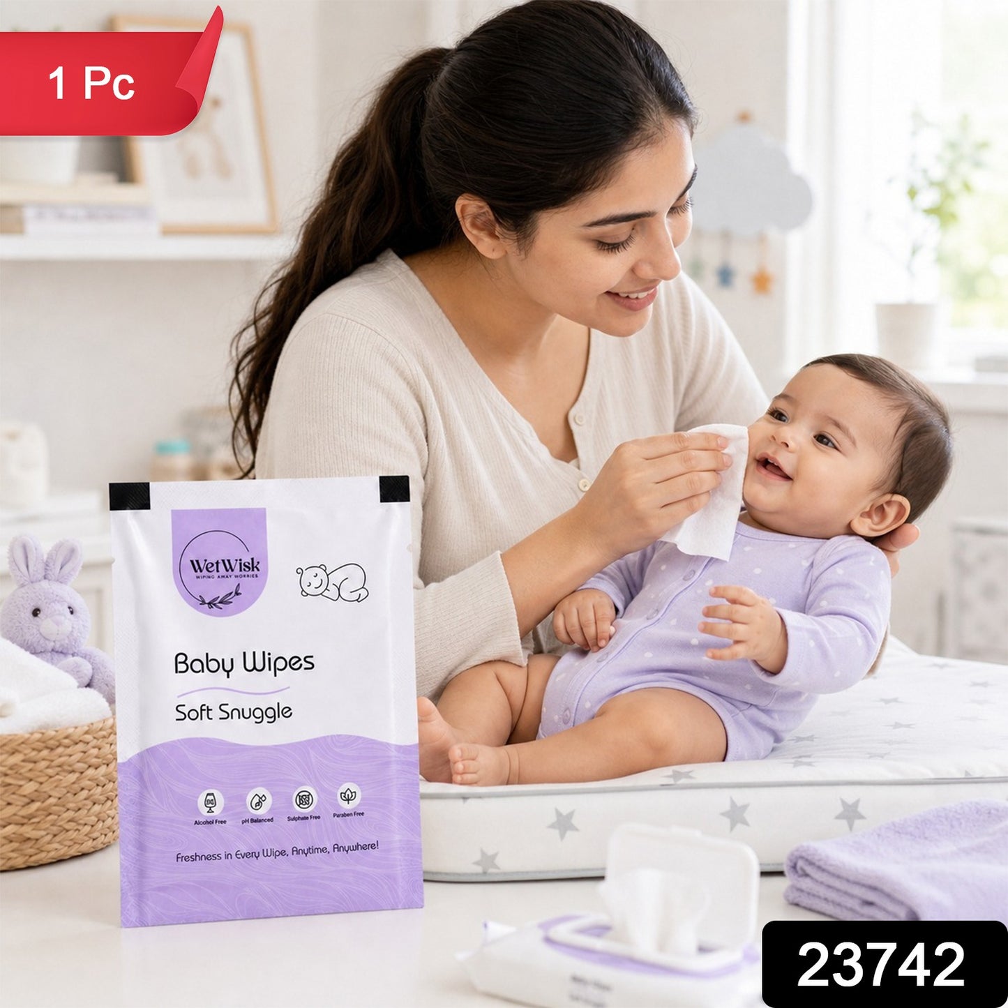 Soft Snuggles Baby Wet Wipes Gentle Soft Cleansing For Babies Kids (1 Pc)
