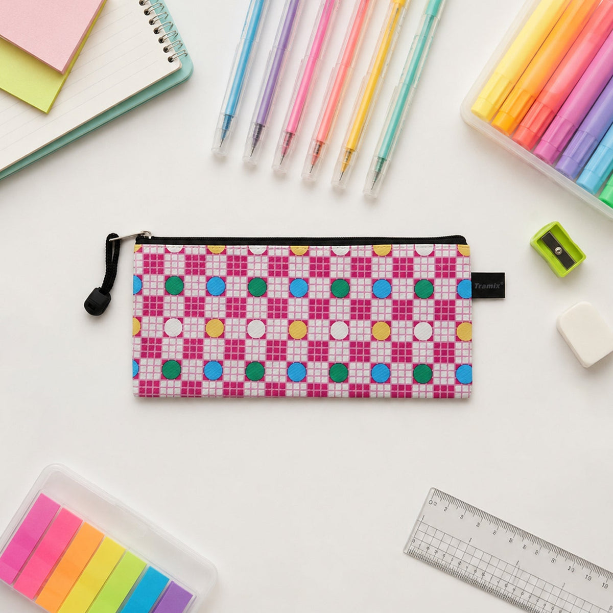 Pencil Zipper Pouch  Spacious  Vibrant Stationery Organizer