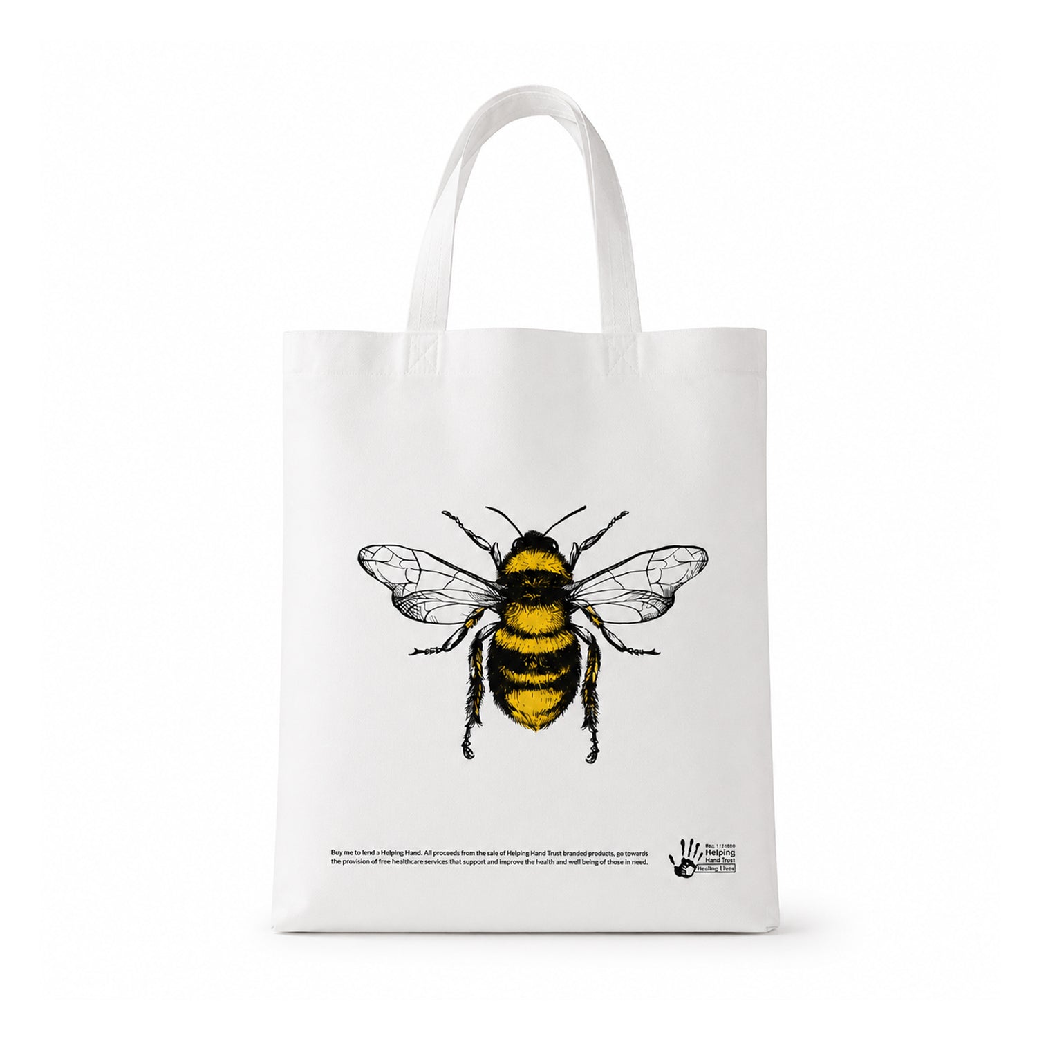 Multipurpose Carry Hand Bag With Bee Print (1 Pc)