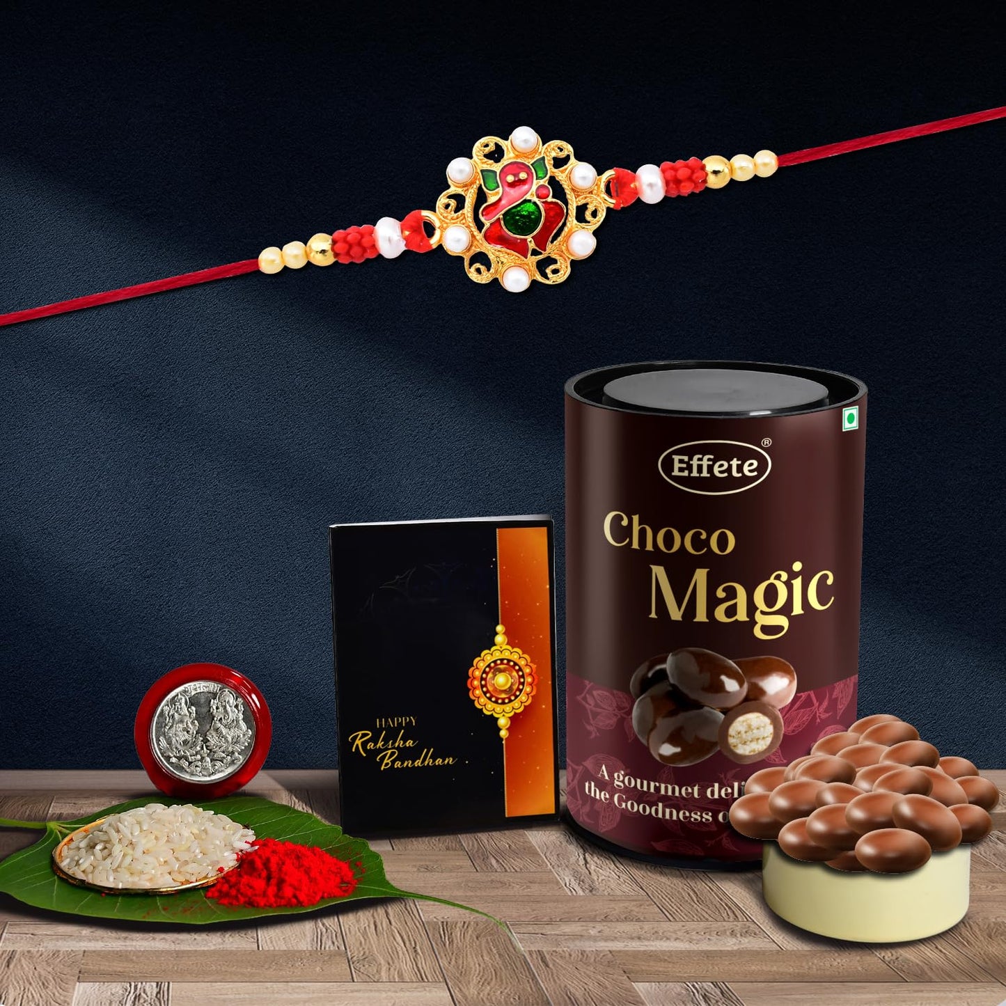 Rakhi (K1_13_em)  Chocolate Magic Rakhi Combo With Card And Chocolate Chocolates Gift Pack Rakhi  Chocolate For Brother Rakhi With Gift Set Of 1 Rakhi