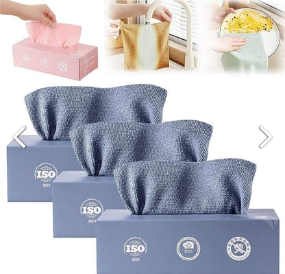 Drpshippr Magic Cleaning Cloths, all-purpose cleaner cloths for kitchen, bathroom, and surfaces, shown in a set of eight.