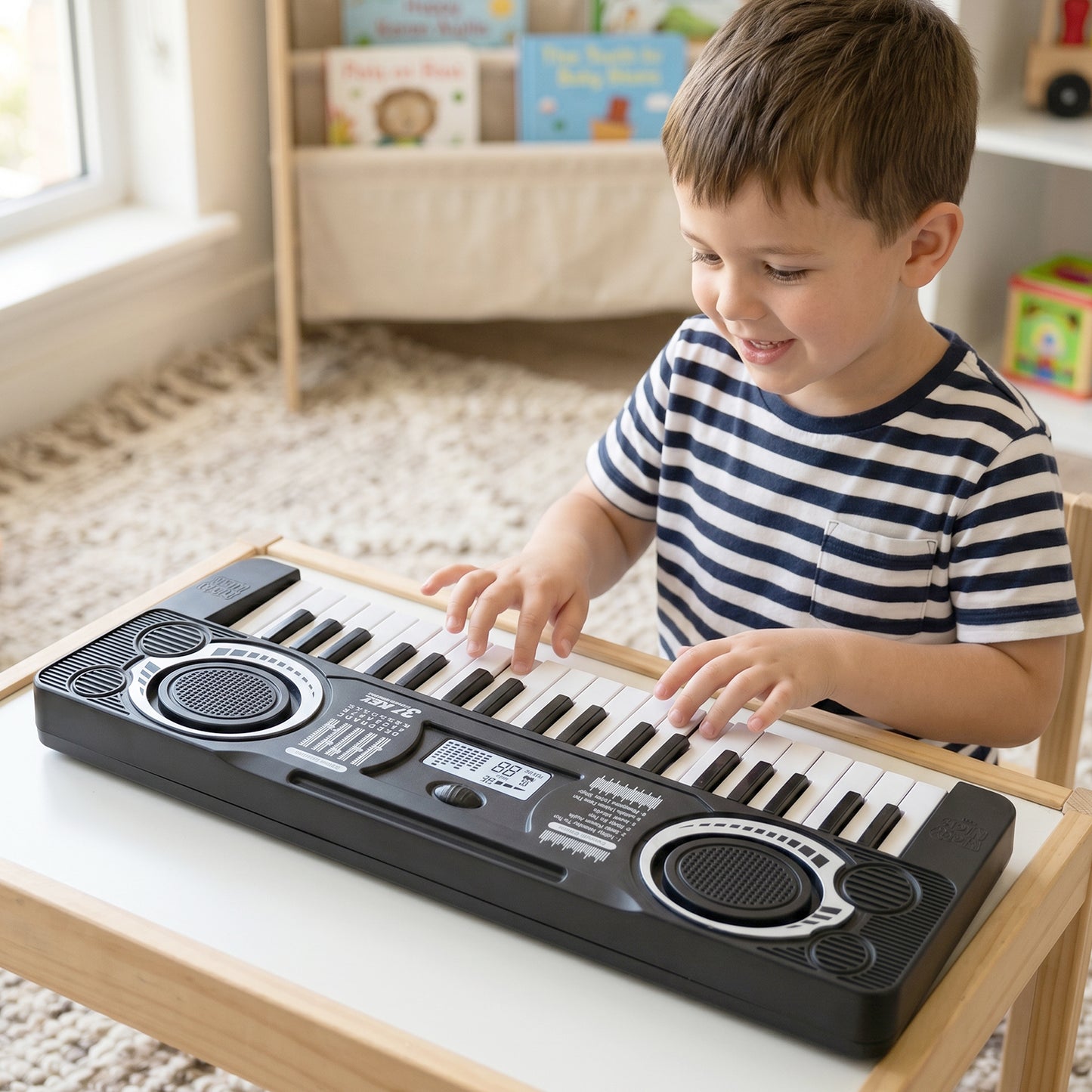 Electronic Musical Keyboard Toy For Kids With Multiple Sounds Mini Piano (1 Pc)