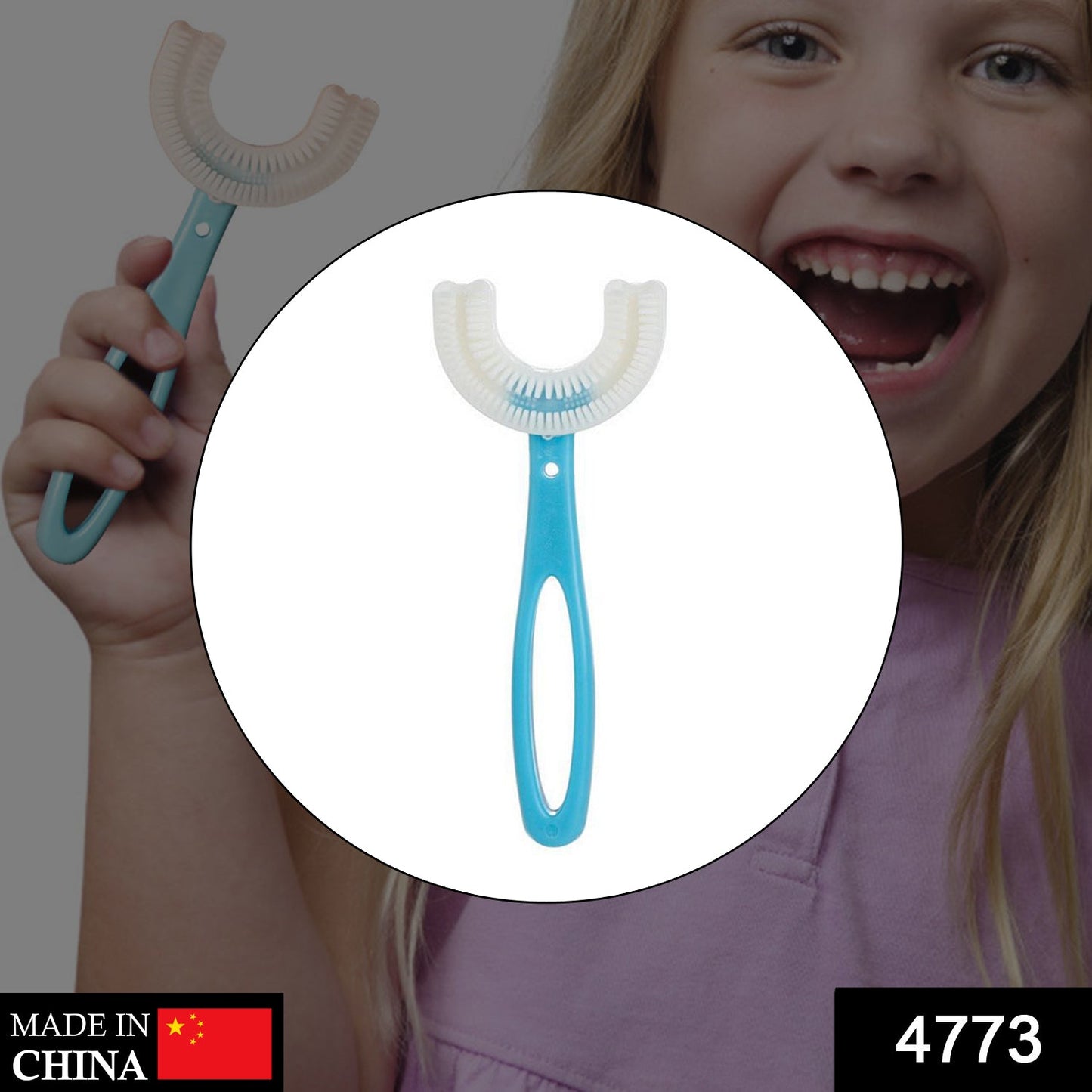 Kids U-shaped Toothbrush  Gentle Cleaning For Toddlers  Mini Bubbles