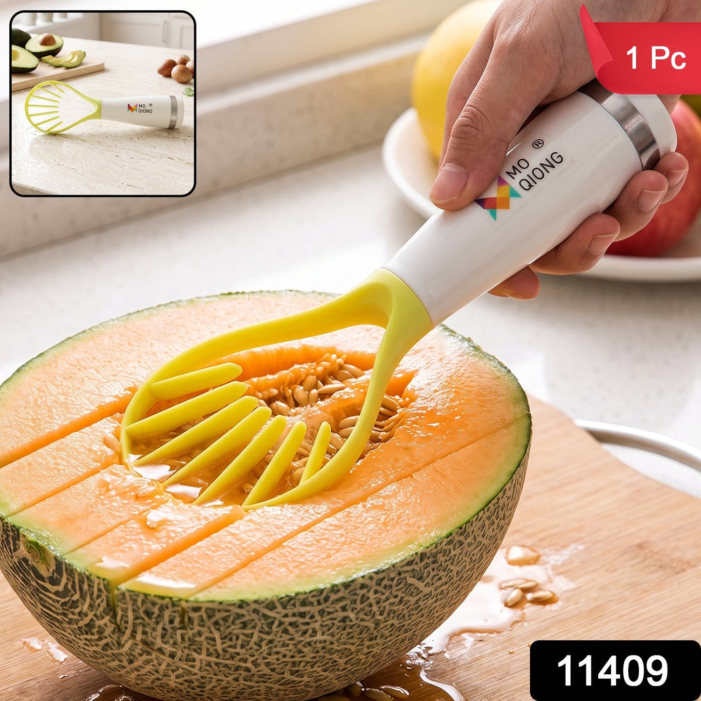 Manual Melon Slicer Cutter Tool For Watermelon Avocado And Fruits (1 Pc)