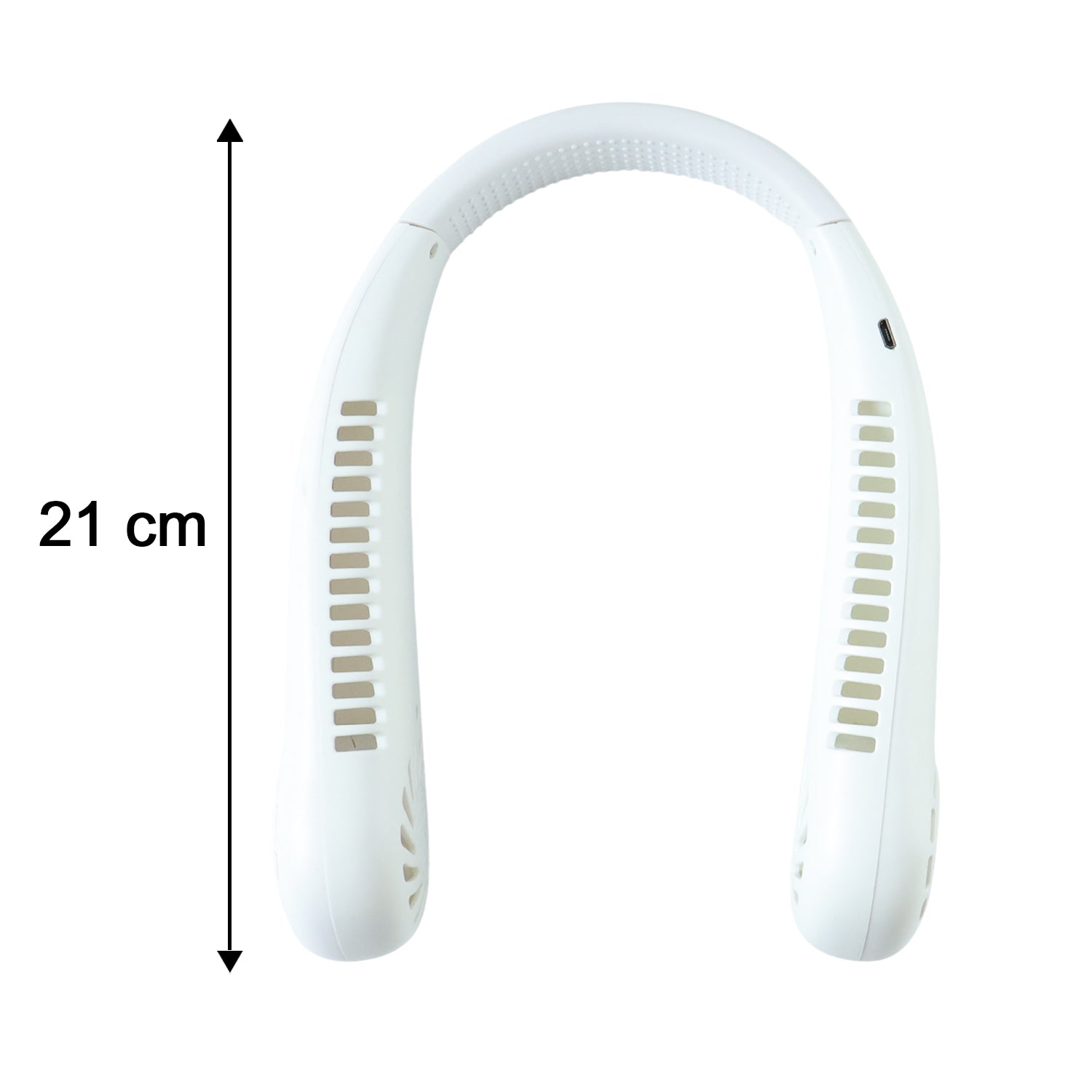 Portable Rechargeable Neck Fan (1 Pc White Color)