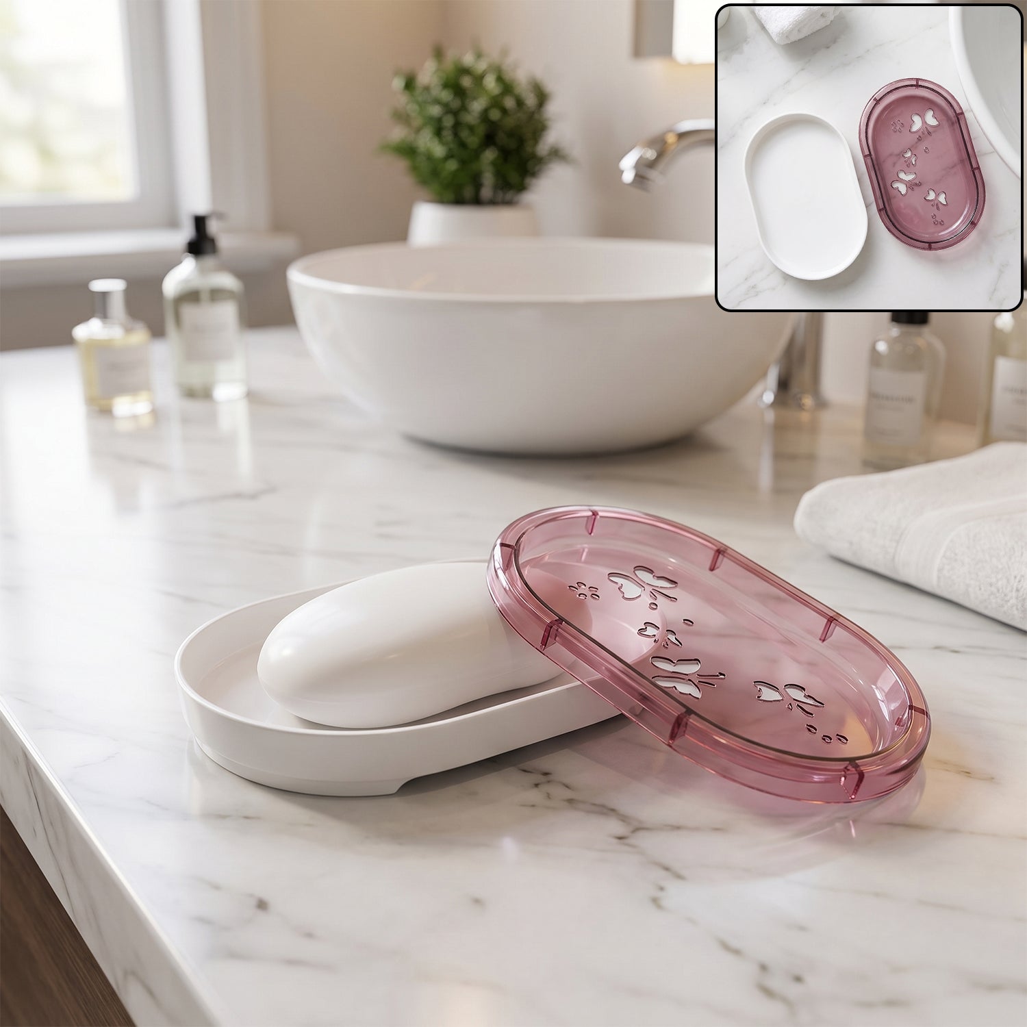 Travel Plastic Soap Case With Lid For Bathroom Home And Toiletry Kit Bag (1 Pc)