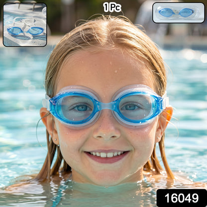 Kids comfortable fit swimming goggles by Wukusy with clear vision and adjustable strap, ideal for young swimmers.
