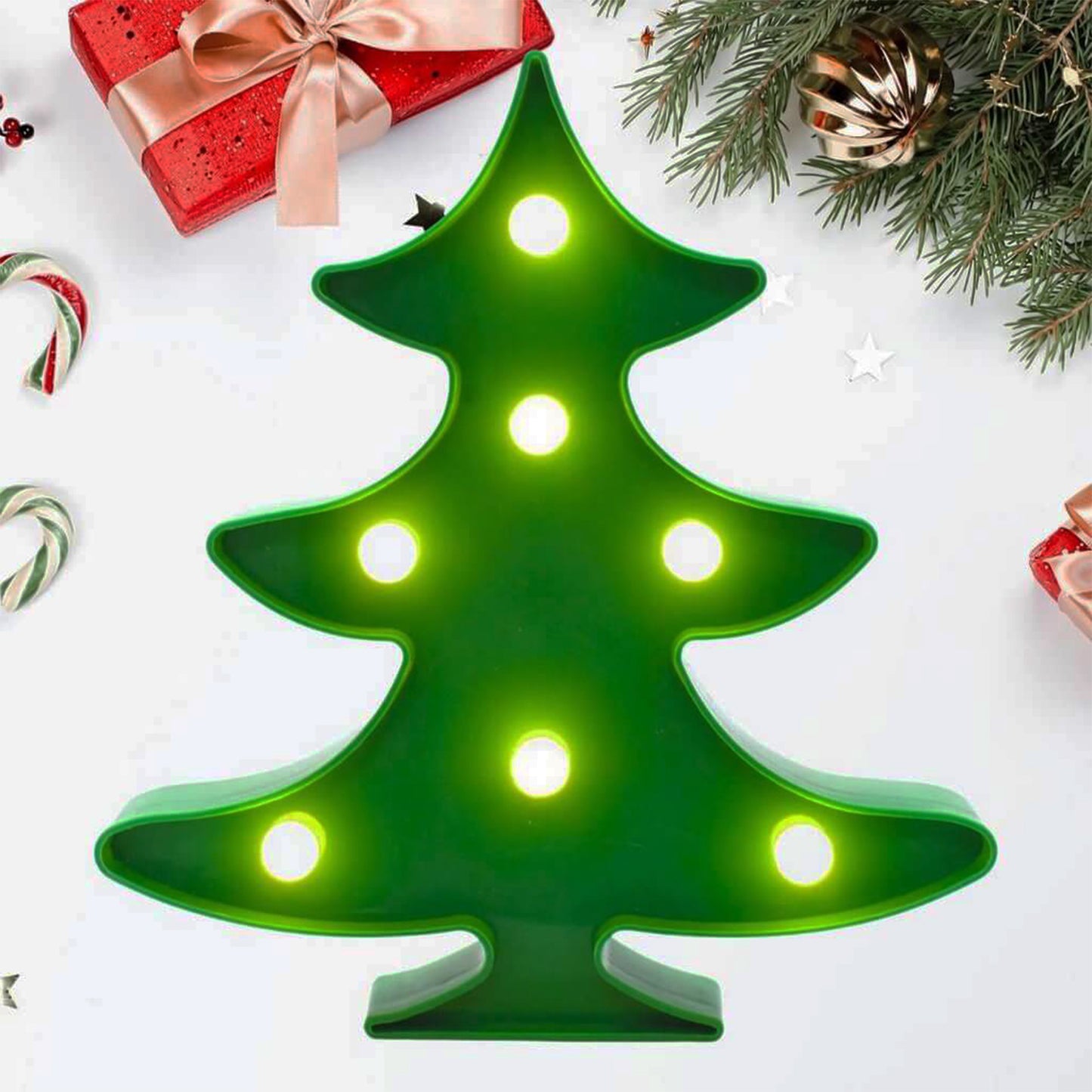 Christmas Tree Shape Led Decorative Night Light (1 Pc)