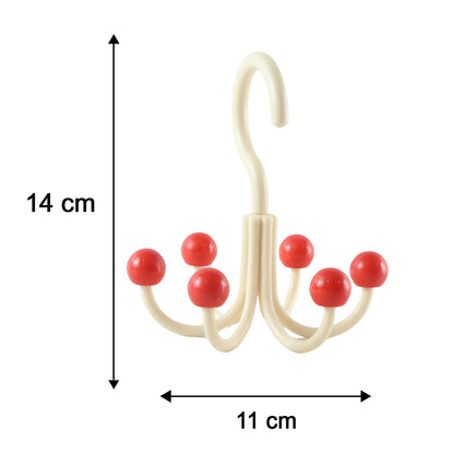360 Degree Rotating Multi Arm Hanger Hook For Wardrobe Storage And Bags (1 Pc)