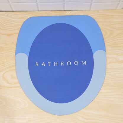 Wukusy rounded circle design bath rug with soft, anti-slip shower mat in 40x44 cm size, featuring a modern circular pattern.