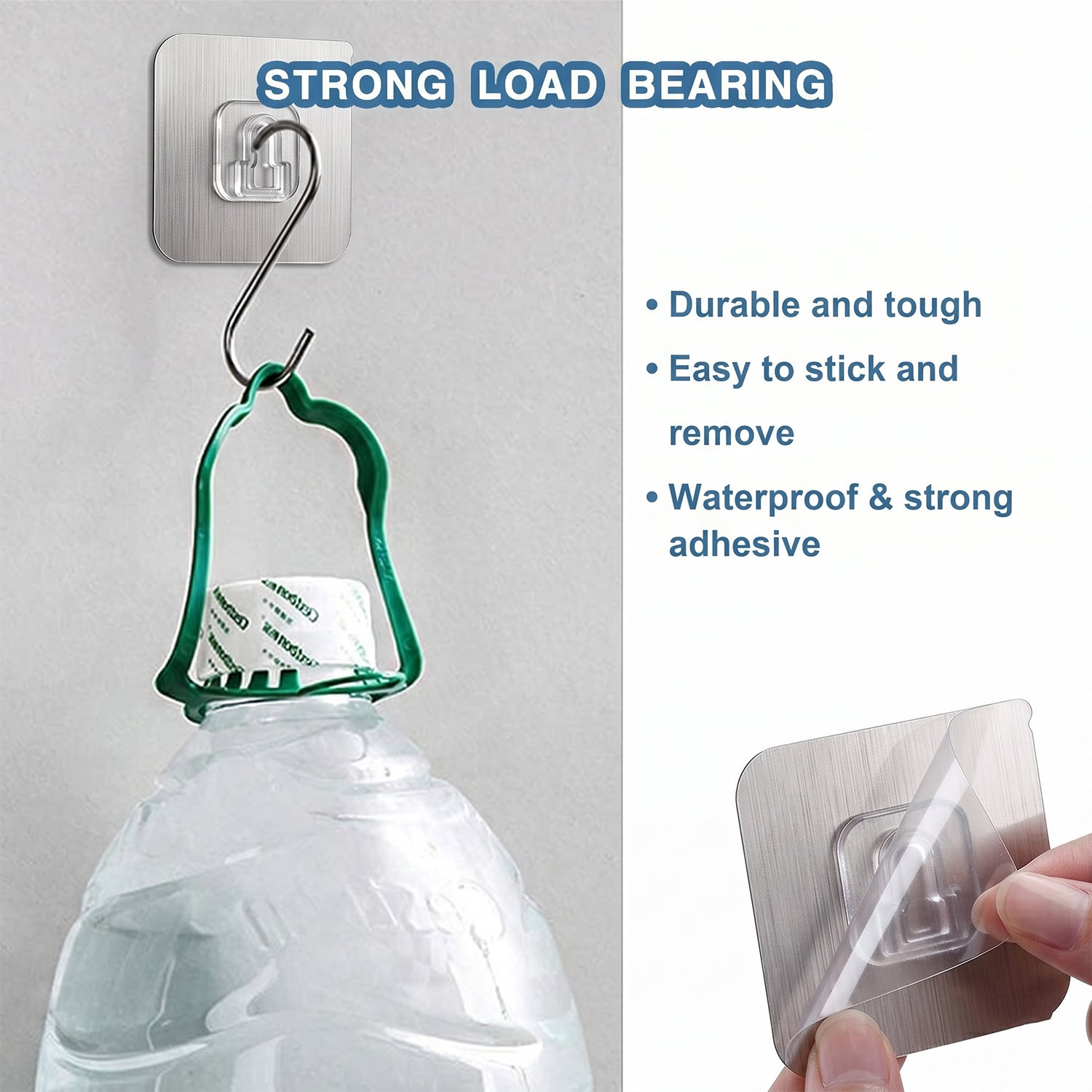 Heavy Duty Self Adhesive Utility Wall Hook (1 Pc)
