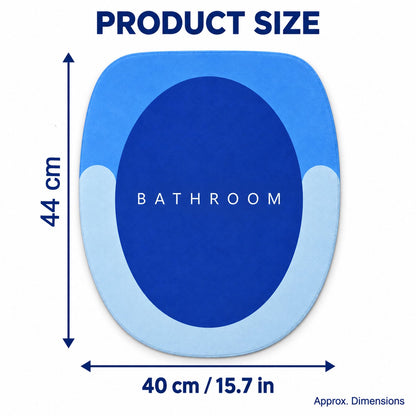 Wukusy rounded circle design bath rug with soft, anti-slip surface in 40x44 cm size, ideal for shower or bathroom floors.
