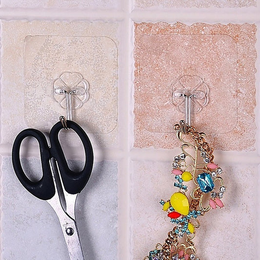 9055 100pc Multipurpose Strong Small Stainless Steel Adhesive Wall Hooks