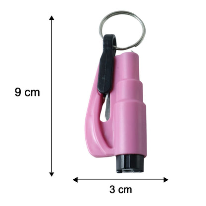 Wukusy keychain car window glass breaker and seat belt cutter tool with compact metal design and emergency rescue features