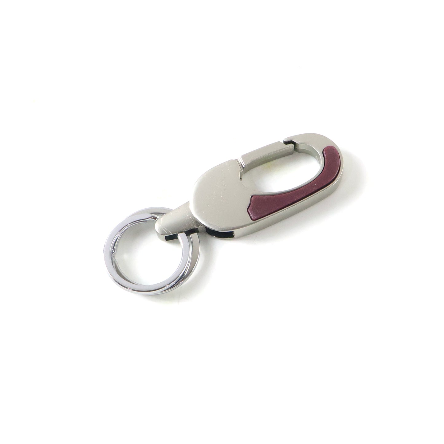 Wukusy premium stainless steel carabiner keychain with secure locking clip, durable and compact for key organization.