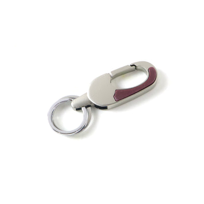 Wukusy premium stainless steel carabiner keychain with secure locking clip, durable and compact for key organization.