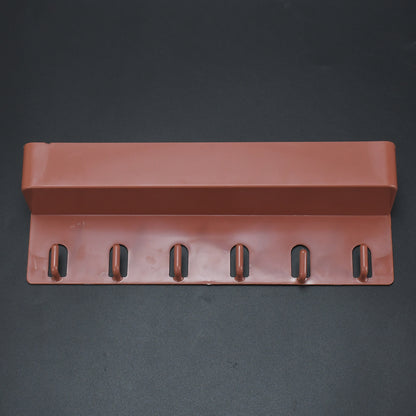 Wukusy 4612 key holder with six hooks on a stand, designed for home or bathroom use, made of durable metal with a sleek finish.