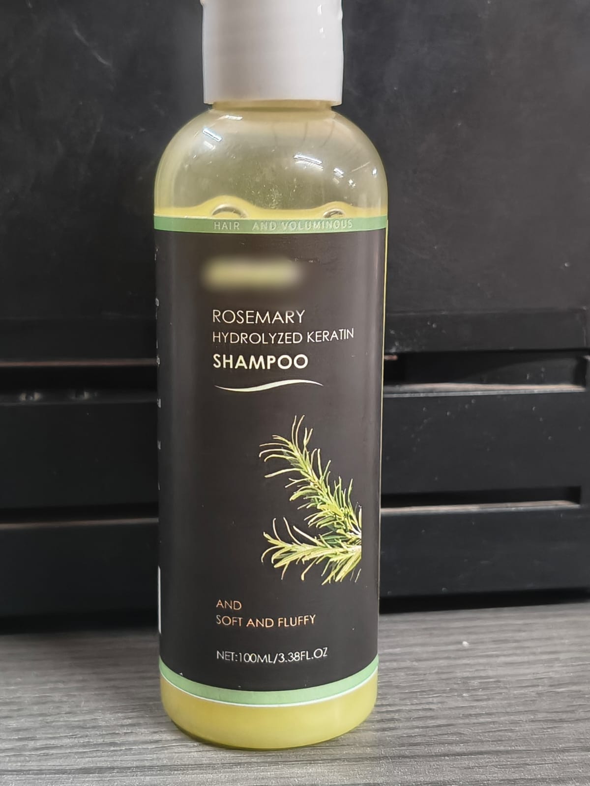 Drpshippr Rosemary Keratin Hair Shampoo bottle with label, featuring natural ingredients and designed for nourishing hair.
