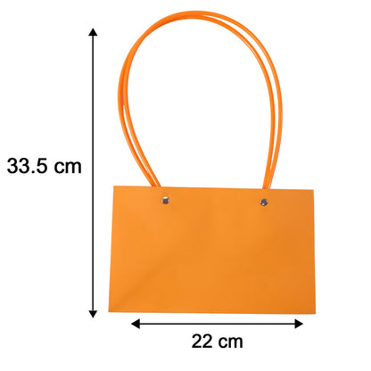 Foldable flower packaging bag with handle by Wukusy, ideal for bouquets and gifting, showcasing a stylish floral design.