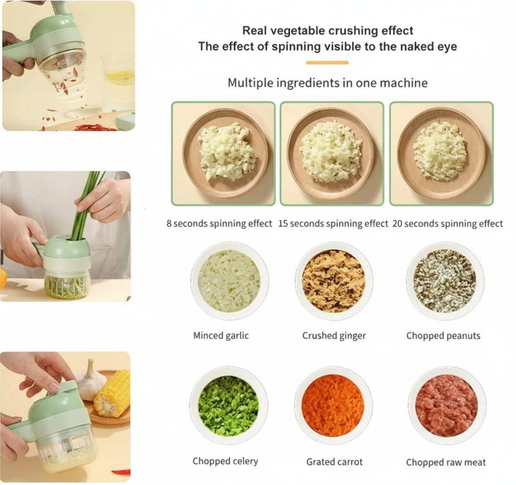 Portable Electric Vegetable Cutter Set
