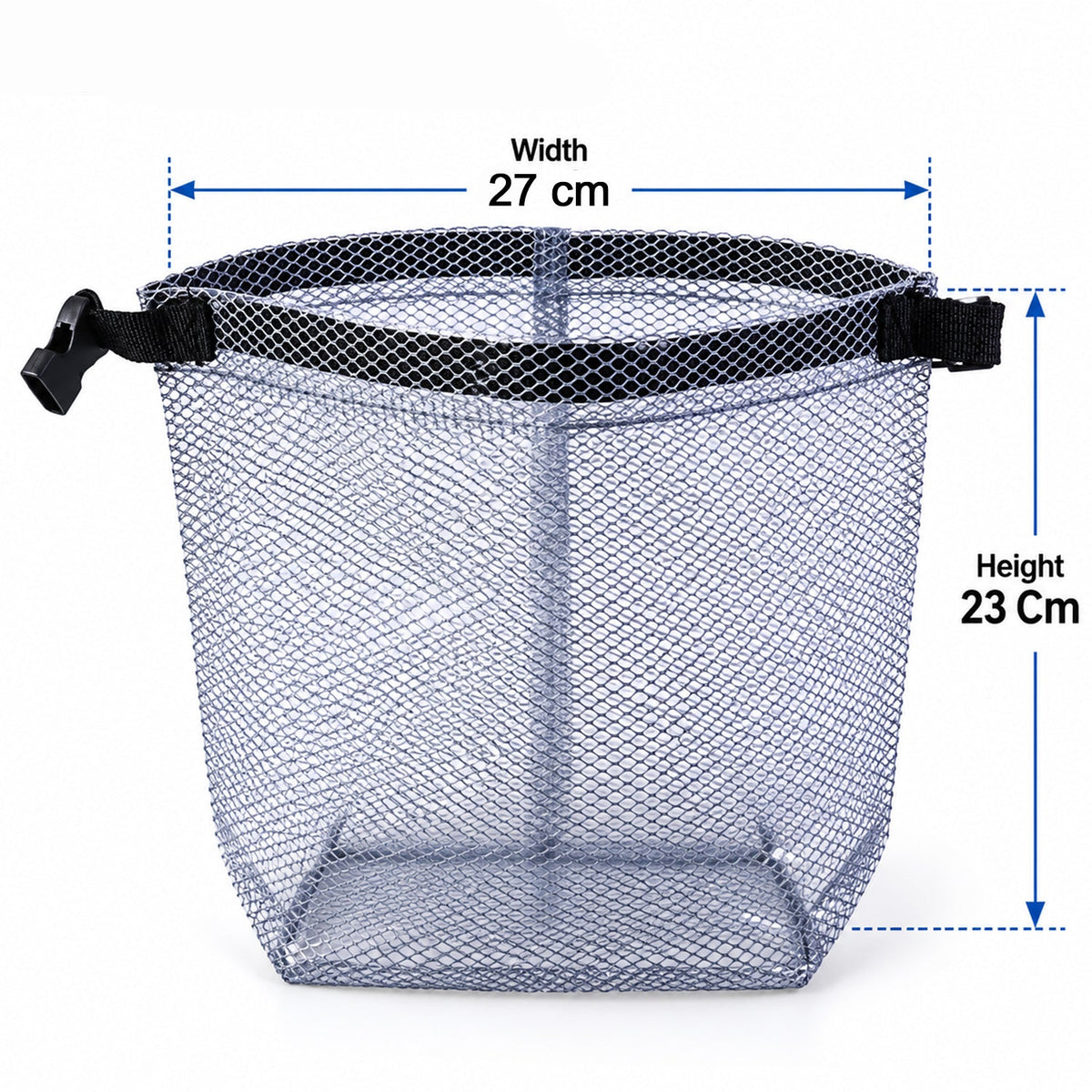 Mesh Travel Organizer Pouch With Buckle For Toiletries (1 Pc 27x23 Cm)