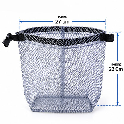 Mesh Travel Organizer Pouch With Buckle For Toiletries (1 Pc 27x23 Cm)