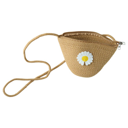 Stylish Jute Crossbody Sling Bag (1 Pc 17x23 Cm)