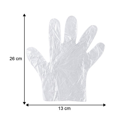 Pack of 100 Wukusy disposable gloves for kitchen and household use, made of durable, premium-quality material for cleaning and cooking.
