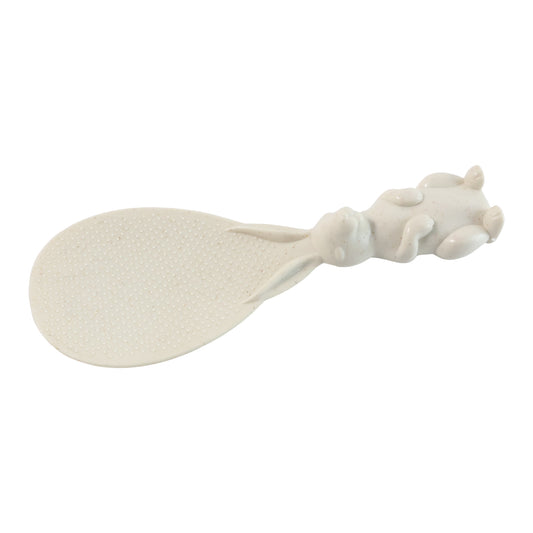 Wukusy cute bunny handle non-stick rice serving spoon, 1 piece, with a colorful bunny design and ergonomic handle for easy serving.