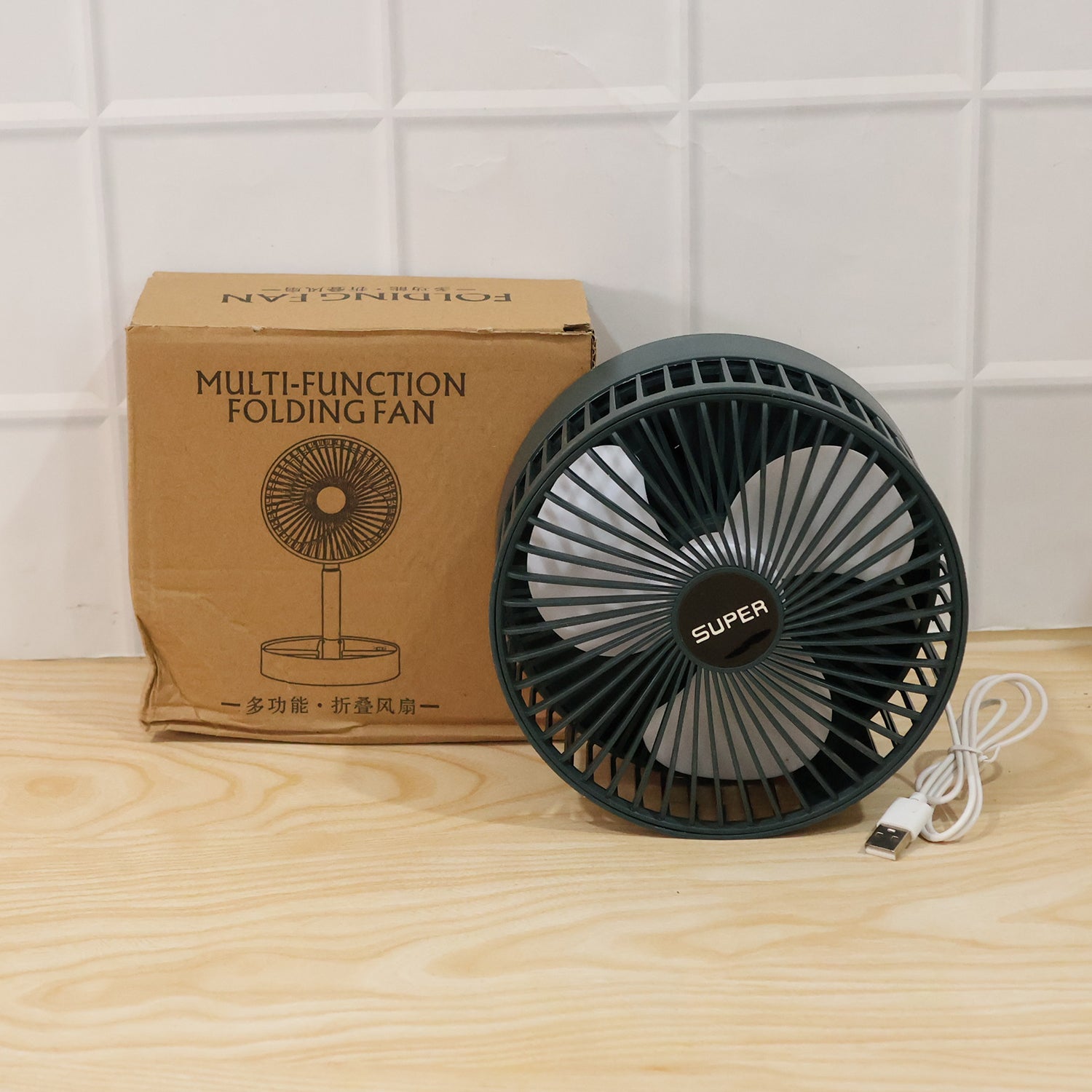 Usb Table Fan Portable Desk Cooling Fan With Adjustable Stand For Office (1 Pc)