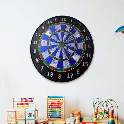 Wukusy magnetic dart board game set with six soft-tip darts, featuring a colorful circular target on a compact playing surface.