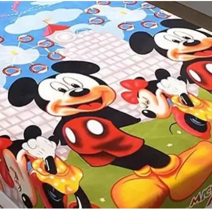 Ekom cotton double bed bedsheet with two matching pillow covers, soft and comfortable for bedroom use.